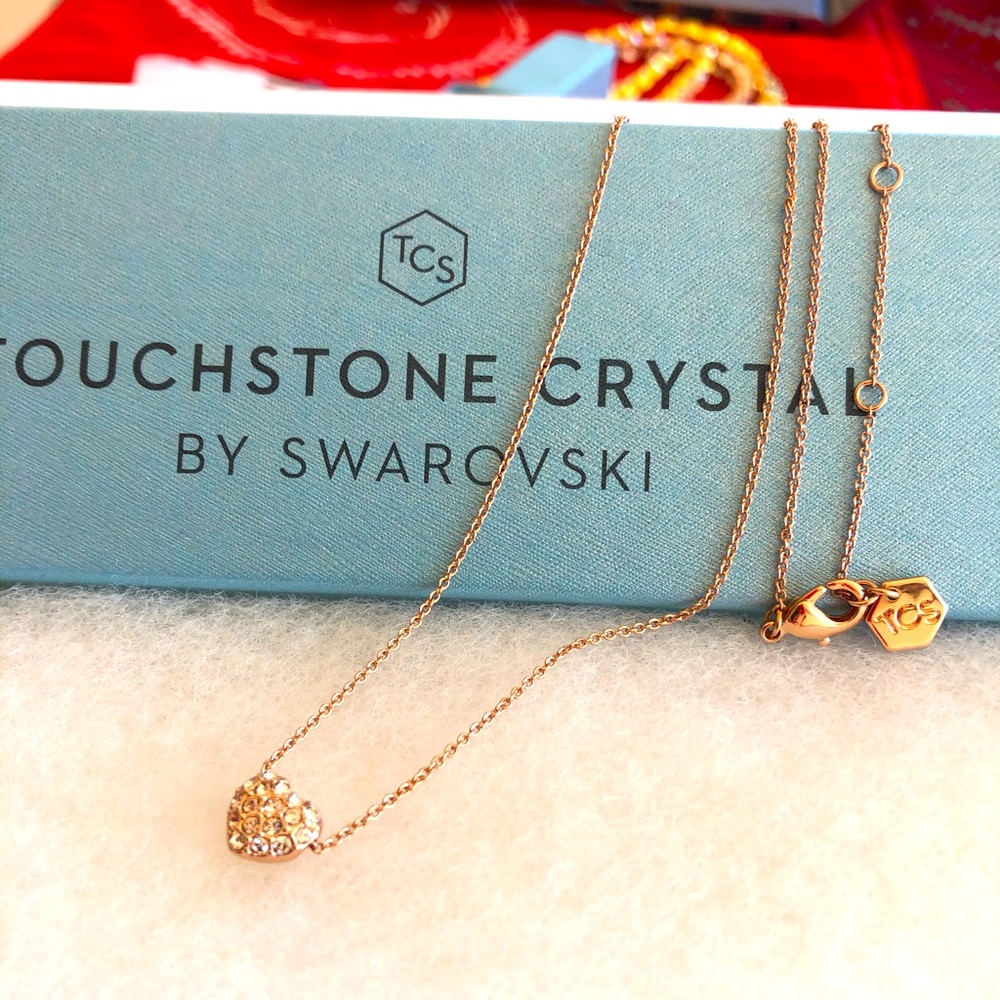 Delicate petite ❤️ Heart Swarovski crystals BNIB